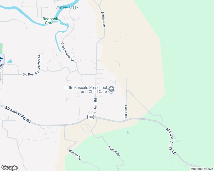 map of restaurants, bars, coffee shops, grocery stores, and more near 9580 Bonham Road in Lower Lake