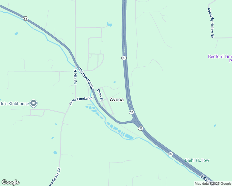map of restaurants, bars, coffee shops, grocery stores, and more near Giger Street in Bedford