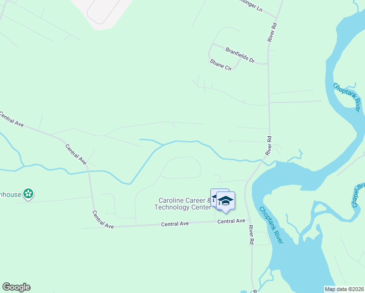 map of restaurants, bars, coffee shops, grocery stores, and more near 24696 Tribbett Circle in Ridgely