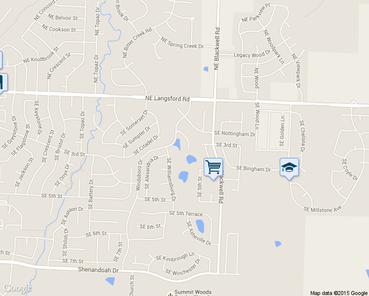 map of restaurants, bars, coffee shops, grocery stores, and more near 218 Southeast Windsboro Court in Lee's Summit