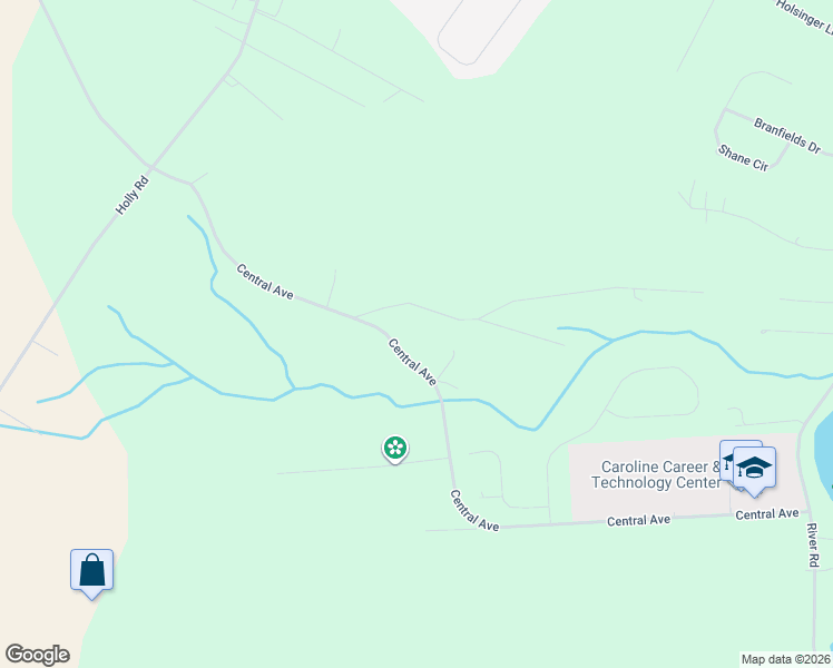 map of restaurants, bars, coffee shops, grocery stores, and more near 24451 Burnt Mill Road in Ridgely