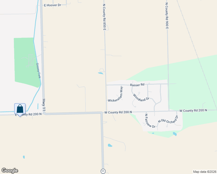 map of restaurants, bars, coffee shops, grocery stores, and more near 8521 Rainier Road in Seymour