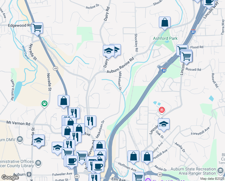 map of restaurants, bars, coffee shops, grocery stores, and more near 290 Swenson Ct in Auburn