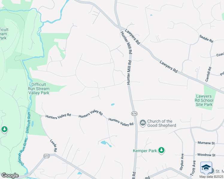 map of restaurants, bars, coffee shops, grocery stores, and more near 10415 Wickens Road in Vienna