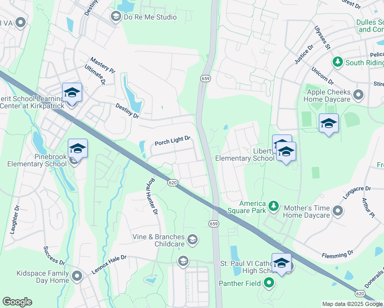 map of restaurants, bars, coffee shops, grocery stores, and more near 42109 Porch Light Drive in Aldie