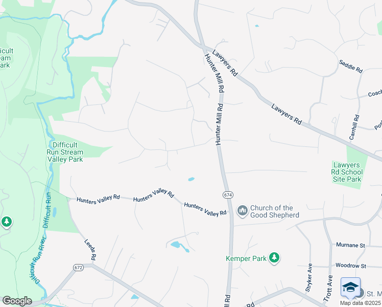 map of restaurants, bars, coffee shops, grocery stores, and more near 10415 Wickens Road in Vienna