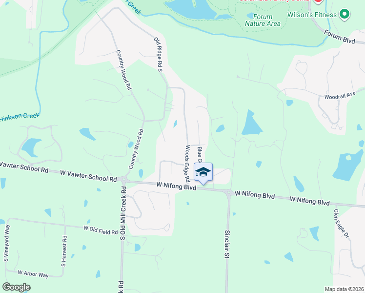 map of restaurants, bars, coffee shops, grocery stores, and more near 3712 Woods Edge Road in Columbia