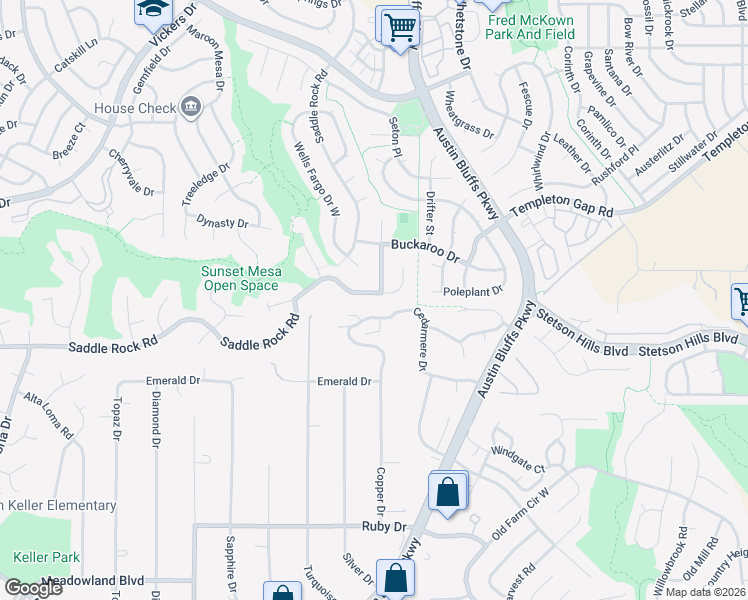map of restaurants, bars, coffee shops, grocery stores, and more near 4592 Cedarmere Drive in Colorado Springs