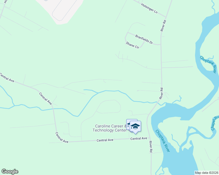 map of restaurants, bars, coffee shops, grocery stores, and more near 24743 Burnt Mill Road in Ridgely