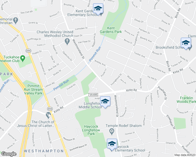 map of restaurants, bars, coffee shops, grocery stores, and more near 1922 Poole Lane in McLean