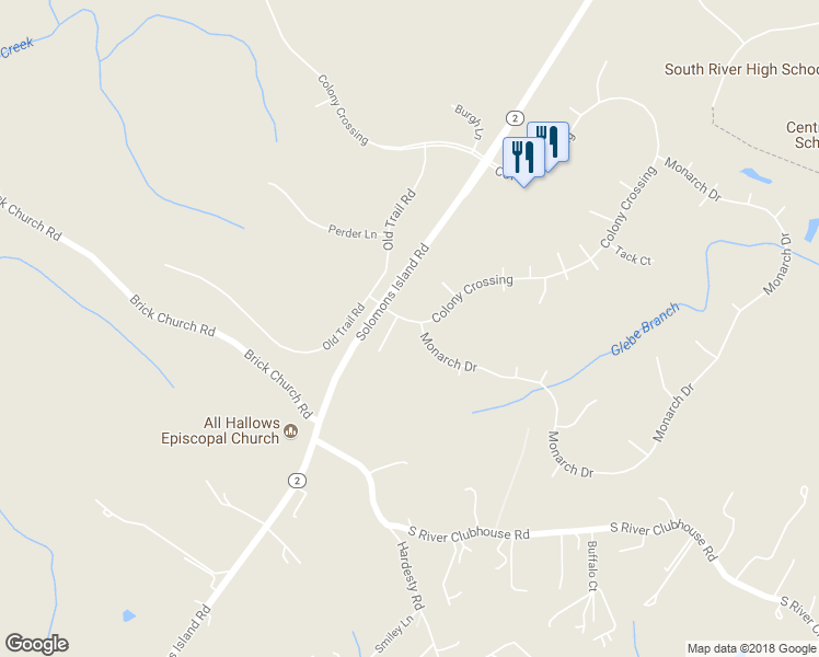 map of restaurants, bars, coffee shops, grocery stores, and more near 3522 Monarch Dr in Mayo