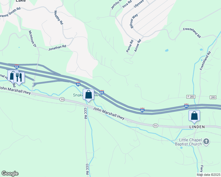 map of restaurants, bars, coffee shops, grocery stores, and more near 620 Golden Russet Drive in Linden