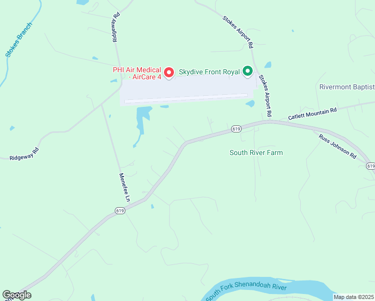 map of restaurants, bars, coffee shops, grocery stores, and more near 1810 Rivermont Drive in Front Royal