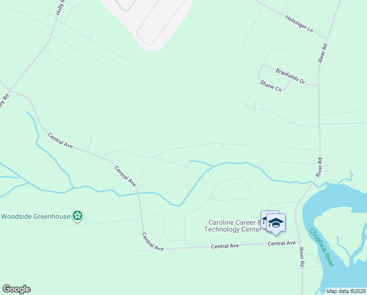 map of restaurants, bars, coffee shops, grocery stores, and more near 24511 Burnt Mill Road in Ridgely