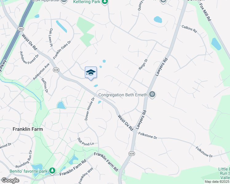 map of restaurants, bars, coffee shops, grocery stores, and more near 12610 Winter Wren Court in Herndon