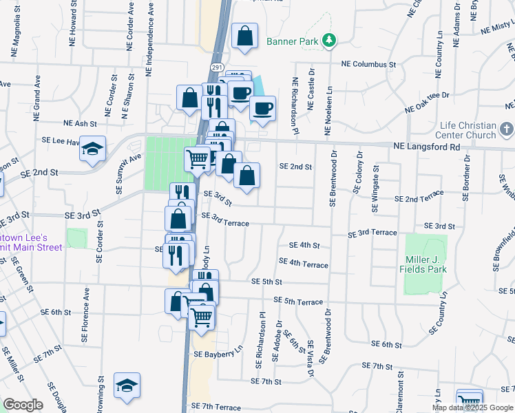 map of restaurants, bars, coffee shops, grocery stores, and more near 7290 Southeast Ridgeview Drive in Holt