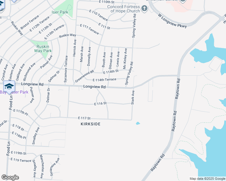 map of restaurants, bars, coffee shops, grocery stores, and more near 8615 Longview Road in Kansas City