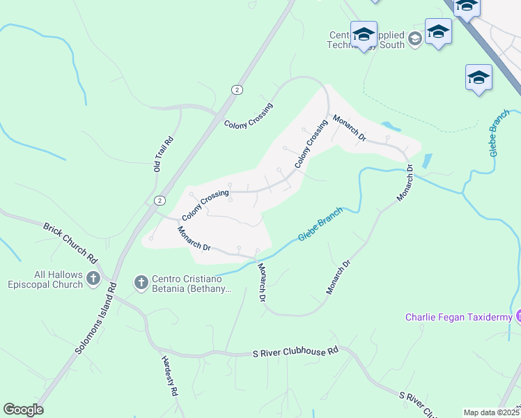 map of restaurants, bars, coffee shops, grocery stores, and more near 18 Riders Court in Edgewater