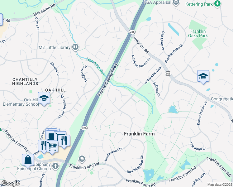 map of restaurants, bars, coffee shops, grocery stores, and more near 13011 Bankfoot Court in Herndon