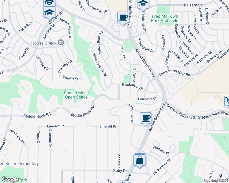 map of restaurants, bars, coffee shops, grocery stores, and more near 5331 Wells Fargo Drive West in Colorado Springs