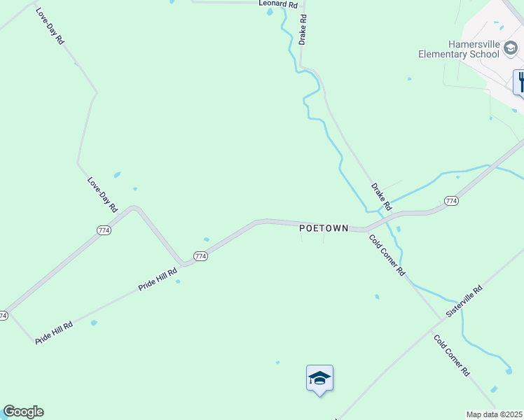 map of restaurants, bars, coffee shops, grocery stores, and more near 10281 Ohio 774 in Hamersville