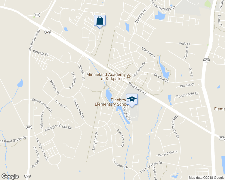 map of restaurants, bars, coffee shops, grocery stores, and more near 25423 Peaceful Terrace in Aldie