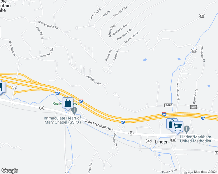 map of restaurants, bars, coffee shops, grocery stores, and more near 847 Jonathan Road in Linden