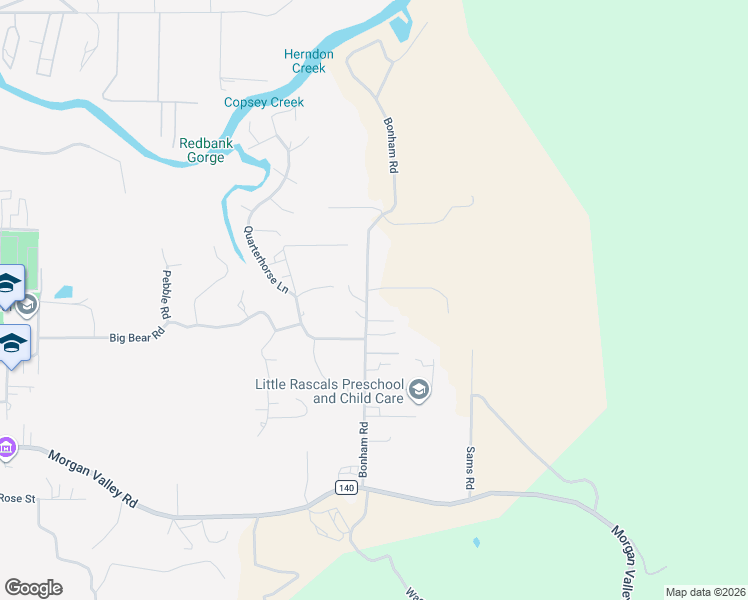 map of restaurants, bars, coffee shops, grocery stores, and more near 9346 Bonham Road in Lower Lake