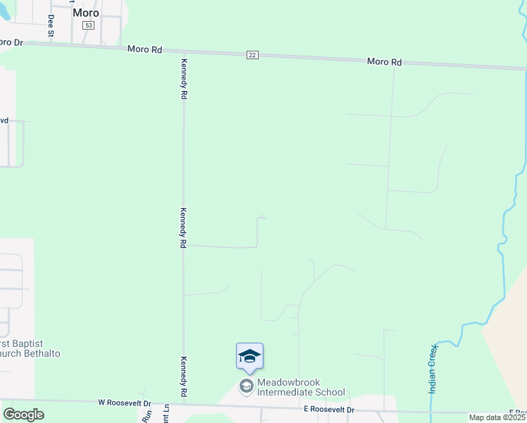 map of restaurants, bars, coffee shops, grocery stores, and more near 7010 Kennedy Road in Moro