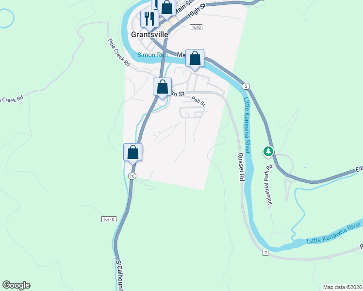 map of restaurants, bars, coffee shops, grocery stores, and more near 404-498 Hathaway St in Grantsville
