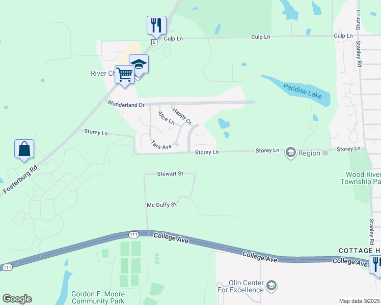 map of restaurants, bars, coffee shops, grocery stores, and more near 1899 Storey Ln in Alton