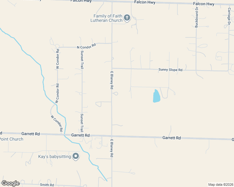 map of restaurants, bars, coffee shops, grocery stores, and more near 5865 East Blaney Road in Peyton