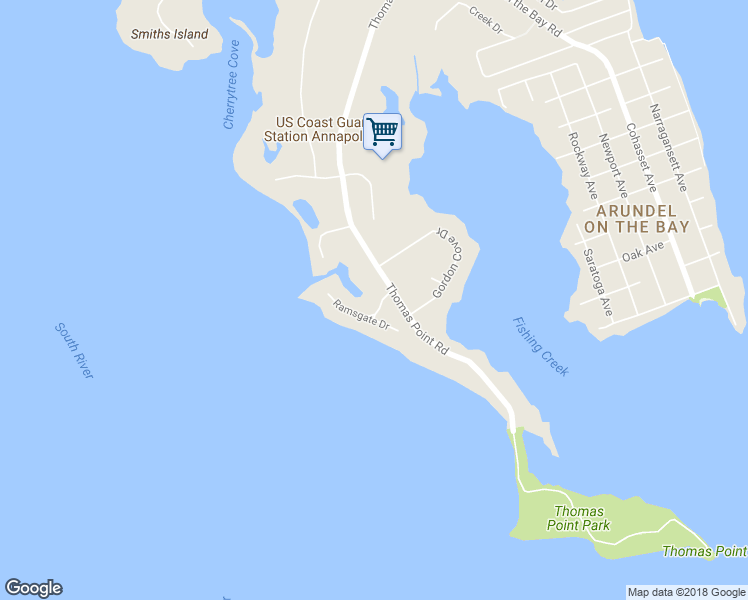 map of restaurants, bars, coffee shops, grocery stores, and more near 3710 Gateshead Drive in Annapolis