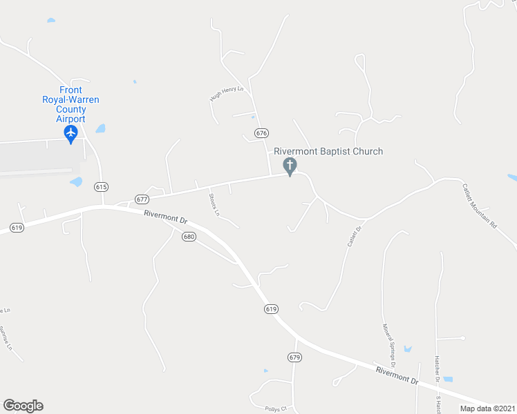 map of restaurants, bars, coffee shops, grocery stores, and more near 406 Catlett Mountain Road in Front Royal