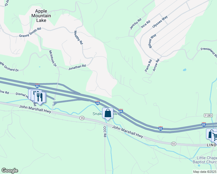 map of restaurants, bars, coffee shops, grocery stores, and more near 365 Golden Russet Drive in Linden