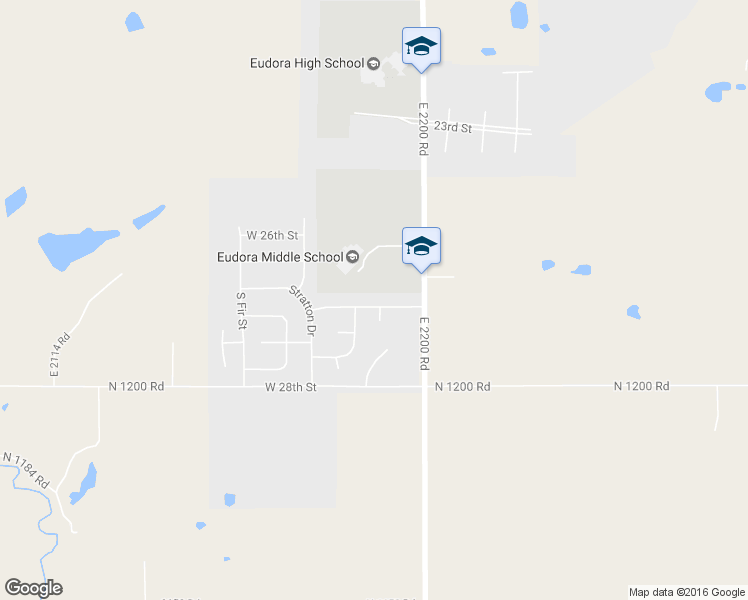 map of restaurants, bars, coffee shops, grocery stores, and more near 130 West 27th Street in Eudora