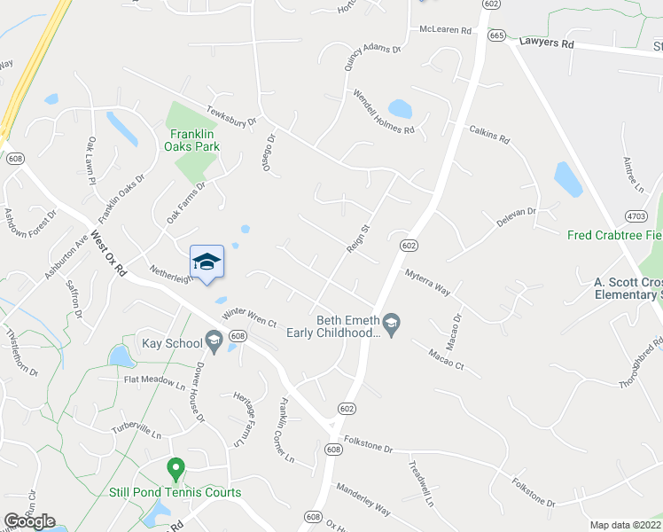 map of restaurants, bars, coffee shops, grocery stores, and more near 2804 Reign Street in Herndon