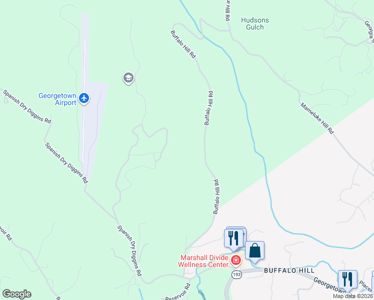 map of restaurants, bars, coffee shops, grocery stores, and more near 2506 Buffalo Hill Road in Georgetown