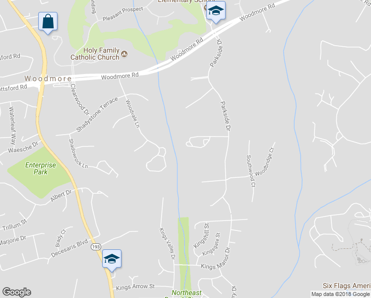 map of restaurants, bars, coffee shops, grocery stores, and more near 12344 Woodwalk Terrace in Bowie