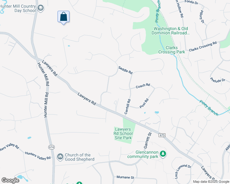 map of restaurants, bars, coffee shops, grocery stores, and more near 2110 Galloping Way in Vienna