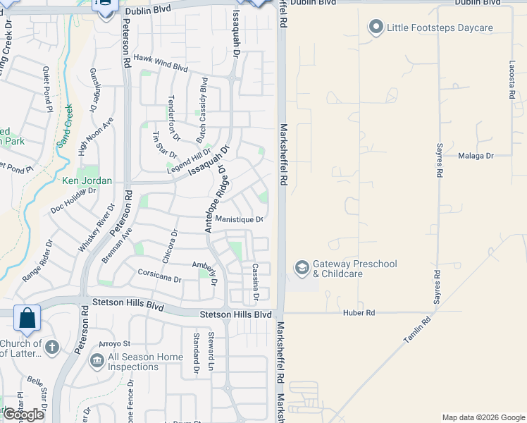 map of restaurants, bars, coffee shops, grocery stores, and more near 7679 Manistique Drive in Colorado Springs