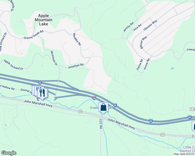 map of restaurants, bars, coffee shops, grocery stores, and more near 265 Golden Russet Drive in Linden
