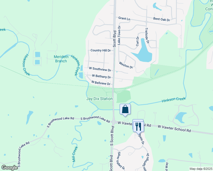 map of restaurants, bars, coffee shops, grocery stores, and more near 4431 West Bellview Drive in Columbia