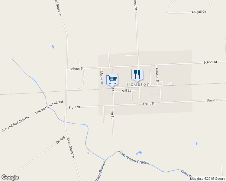 map of restaurants, bars, coffee shops, grocery stores, and more near 1115 Pine St in Houston