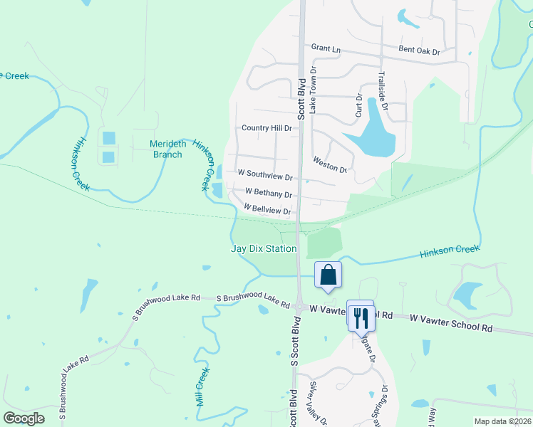 map of restaurants, bars, coffee shops, grocery stores, and more near 4431 West Bellview Drive in Columbia