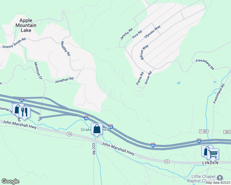 map of restaurants, bars, coffee shops, grocery stores, and more near 675 Jonathan Road in Linden