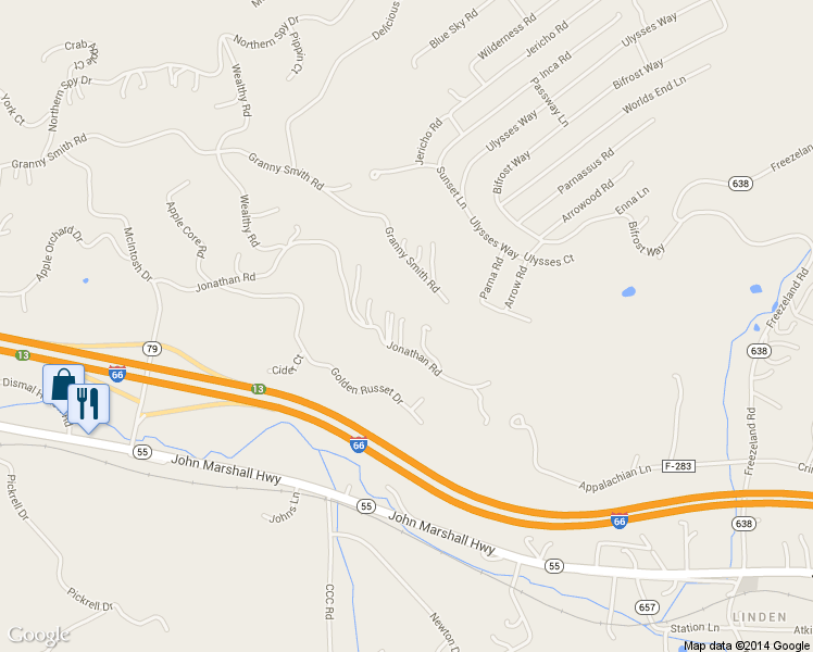 map of restaurants, bars, coffee shops, grocery stores, and more near 675 Jonathan Road in Linden