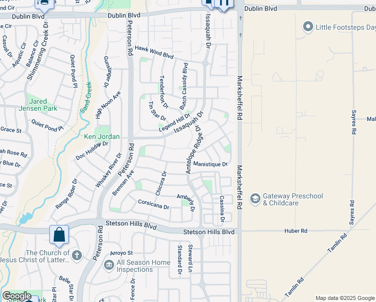 map of restaurants, bars, coffee shops, grocery stores, and more near 6046 Brennan Avenue in Colorado Springs