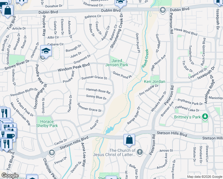 map of restaurants, bars, coffee shops, grocery stores, and more near 6615 Cool Mountain Drive in Colorado Springs