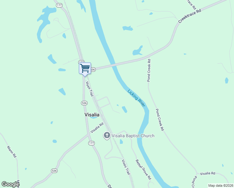 map of restaurants, bars, coffee shops, grocery stores, and more near 4086 Licking Station in Covington